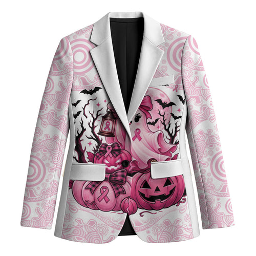 Aboriginal Pink Ghost Pumpkin Blazer Aboriginal Halloween Wear Pink