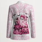 Aboriginal Pink Ghost Pumpkin Blazer Aboriginal Halloween Wear Pink