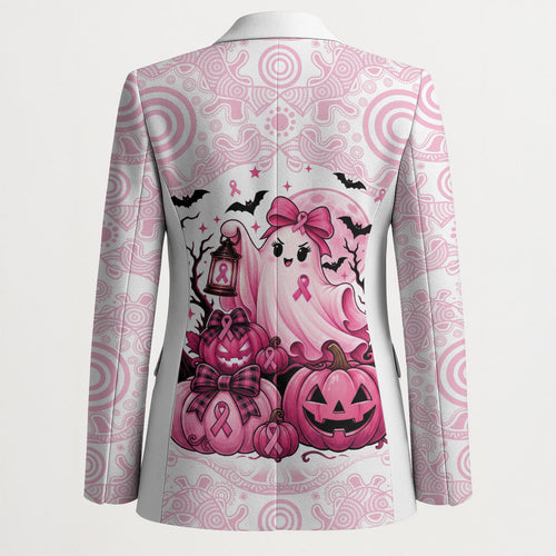 Aboriginal Pink Ghost Pumpkin Blazer Aboriginal Halloween Wear Pink