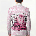 Aboriginal Pink Ghost Pumpkin Blazer Aboriginal Halloween Wear Pink