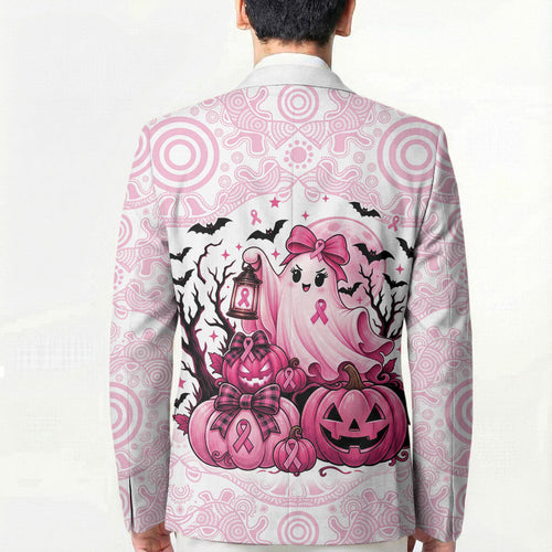 Aboriginal Pink Ghost Pumpkin Blazer Aboriginal Halloween Wear Pink