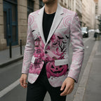 Aboriginal Pink Ghost Pumpkin Blazer Aboriginal Halloween Wear Pink