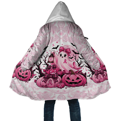 Aboriginal Pink Ghost Pumpkin Cloak Aboriginal Halloween Wear Pink