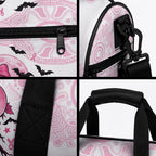 Aboriginal Pink Ghost Pumpkin Duffle Bag Aboriginal Halloween Wear Pink