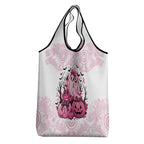 Aboriginal Pink Ghost Pumpkin Grocery Bag Aboriginal Halloween Wear Pink