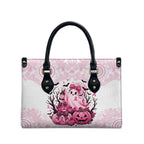Aboriginal Pink Ghost Pumpkin Leather Bag Aboriginal Halloween Wear Pink