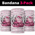 Aboriginal Pink Ghost Pumpkin Neck Gaiter Aboriginal Halloween Wear Pink