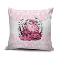 Aboriginal Pink Ghost Pumpkin Pillow Cover Aboriginal Halloween Wear Pink