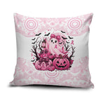 Aboriginal Pink Ghost Pumpkin Pillow Cover Aboriginal Halloween Wear Pink