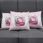 Aboriginal Pink Ghost Pumpkin Pillow Cover Aboriginal Halloween Wear Pink