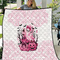 Aboriginal Pink Ghost Pumpkin Quilt Aboriginal Halloween Wear Pink