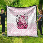 Aboriginal Pink Ghost Pumpkin Quilt Aboriginal Halloween Wear Pink