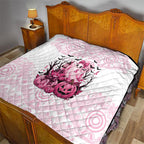 Aboriginal Pink Ghost Pumpkin Quilt Aboriginal Halloween Wear Pink