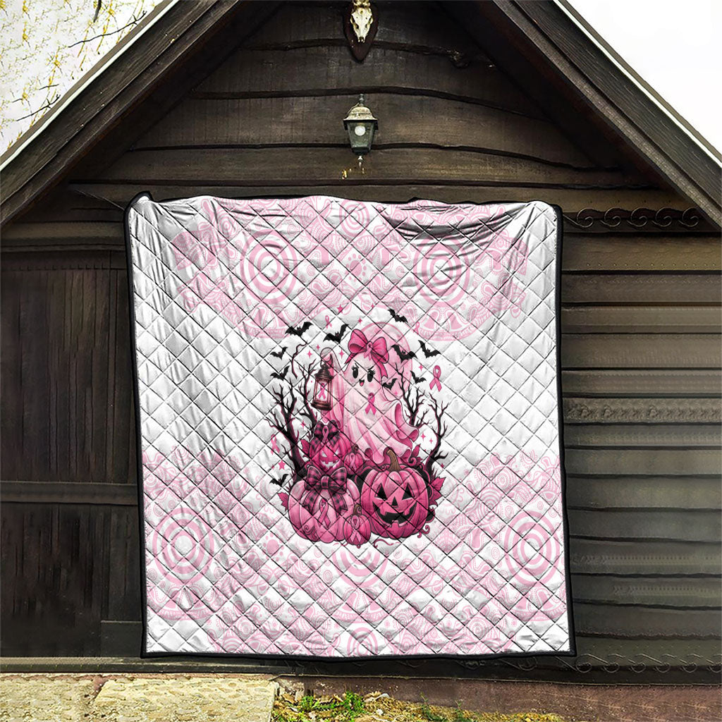 Aboriginal Pink Ghost Pumpkin Quilt Aboriginal Halloween Wear Pink