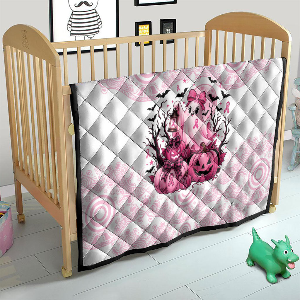 Aboriginal Pink Ghost Pumpkin Quilt Aboriginal Halloween Wear Pink