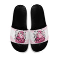 Aboriginal Pink Ghost Pumpkin Slide Sandals Aboriginal Halloween Wear Pink