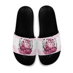Aboriginal Pink Ghost Pumpkin Slide Sandals Aboriginal Halloween Wear Pink