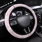 Aboriginal Pink Ghost Pumpkin Steering Wheel Cover Aboriginal Halloween Wear Pink