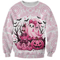 Aboriginal Pink Ghost Pumpkin Sweatshirt Aboriginal Halloween Wear Pink