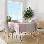 Aboriginal Pink Ghost Pumpkin Tablecloth Aboriginal Halloween Wear Pink