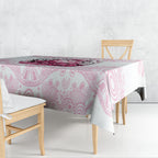 Aboriginal Pink Ghost Pumpkin Tablecloth Aboriginal Halloween Wear Pink