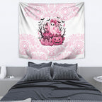 Aboriginal Pink Ghost Pumpkin Tapestry Aboriginal Halloween Wear Pink