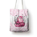 Aboriginal Pink Ghost Pumpkin Tote Bag Aboriginal Halloween Wear Pink