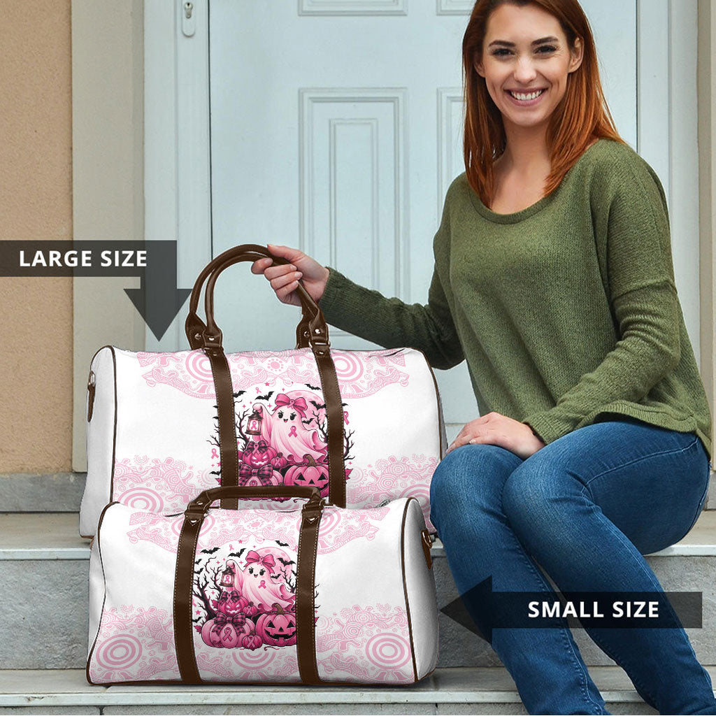 Aboriginal Pink Ghost Pumpkin Travel Bag Aboriginal Halloween Wear Pink