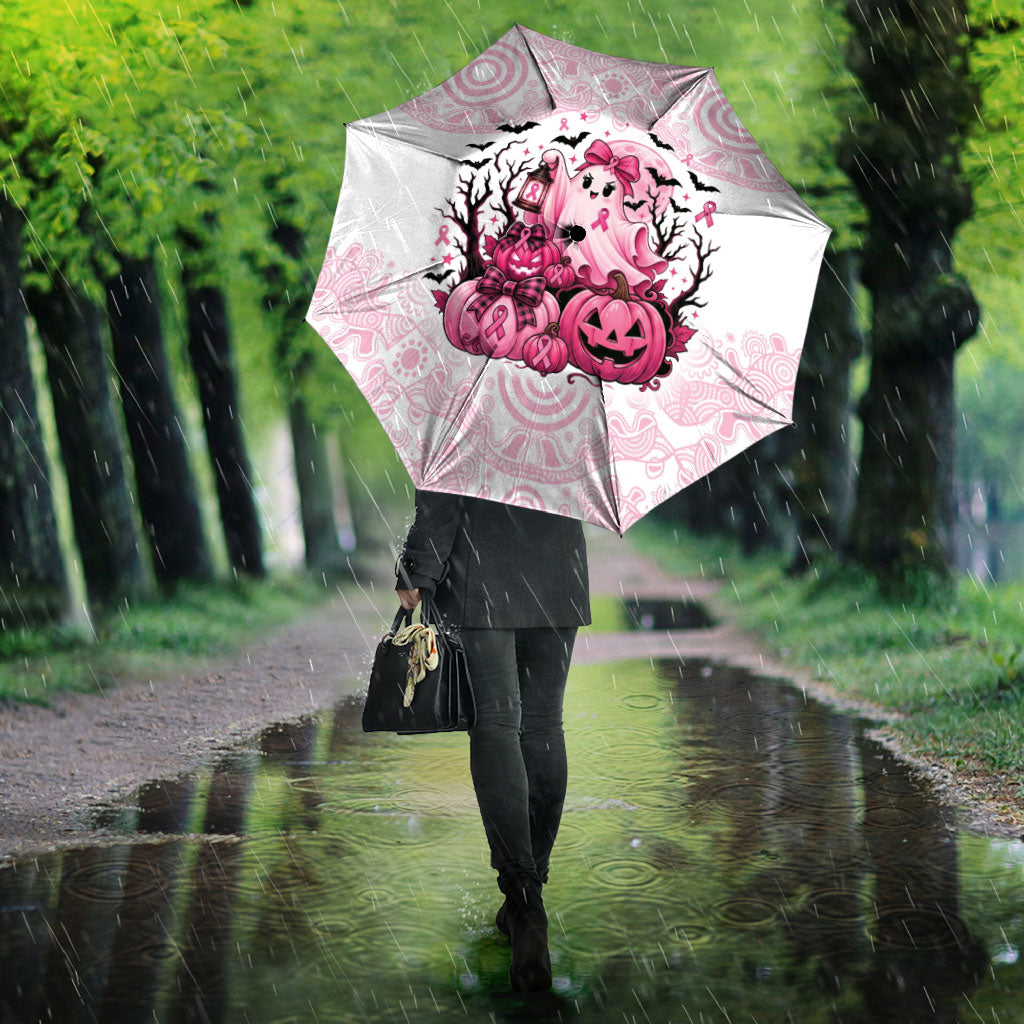 Aboriginal Pink Ghost Pumpkin Umbrella Aboriginal Halloween Wear Pink