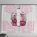 Aboriginal Pink Ghost Pumpkin Window Curtain Aboriginal Halloween Wear Pink