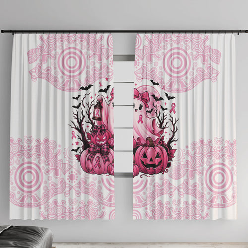 Aboriginal Pink Ghost Pumpkin Window Curtain Aboriginal Halloween Wear Pink