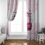 Aboriginal Pink Ghost Pumpkin Window Curtain Aboriginal Halloween Wear Pink