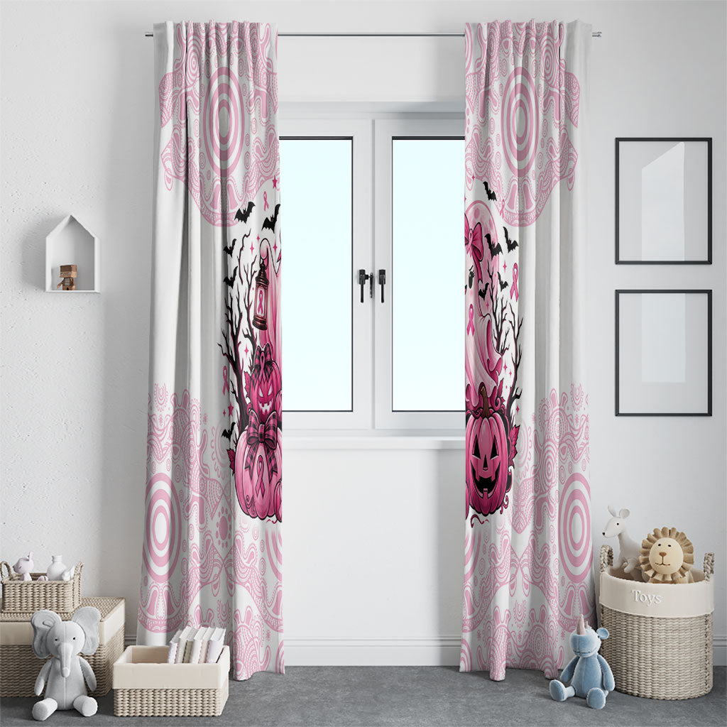 Aboriginal Pink Ghost Pumpkin Window Curtain Aboriginal Halloween Wear Pink