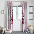 Aboriginal Pink Ghost Pumpkin Window Curtain Aboriginal Halloween Wear Pink