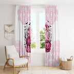 Aboriginal Pink Ghost Pumpkin Window Curtain Aboriginal Halloween Wear Pink
