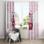 Aboriginal Pink Ghost Pumpkin Window Curtain Aboriginal Halloween Wear Pink