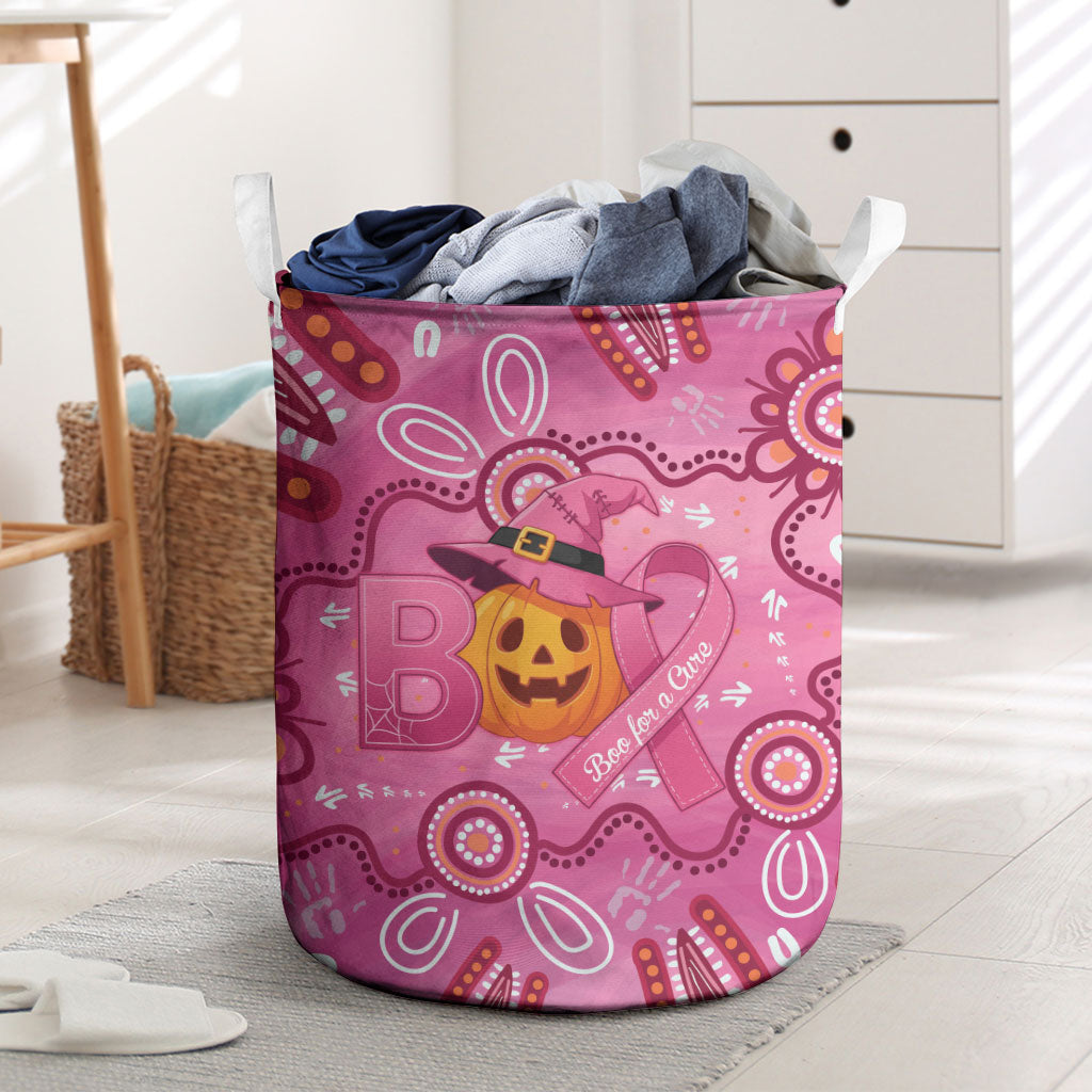 Boo for a Cure Pink Ghost Laundry Basket Aboriginal Halloween Wear Pink