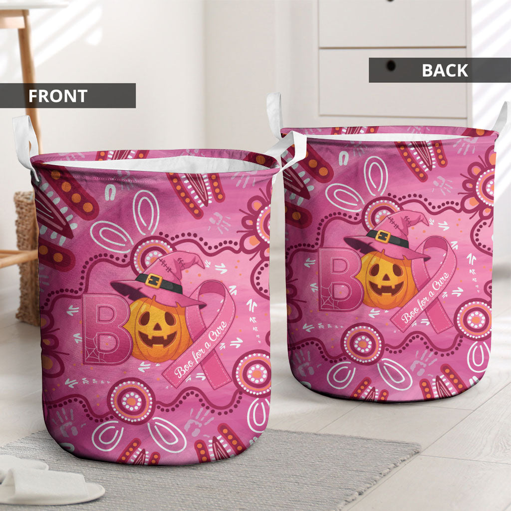 Boo for a Cure Pink Ghost Laundry Basket Aboriginal Halloween Wear Pink