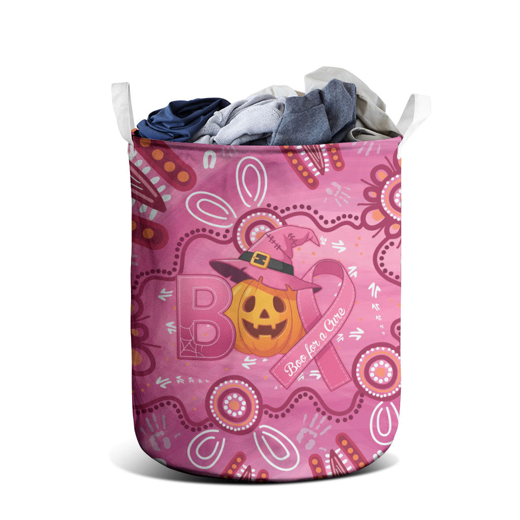 Boo for a Cure Pink Ghost Laundry Basket Aboriginal Halloween Wear Pink