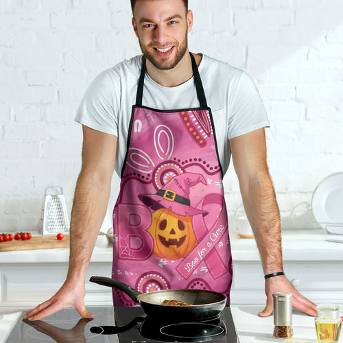 Boo for a Cure Pink Ghost Apron Aboriginal Halloween Wear Pink