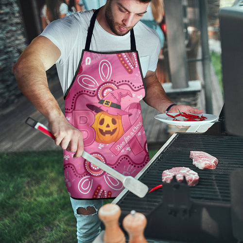 Boo for a Cure Pink Ghost Apron Aboriginal Halloween Wear Pink