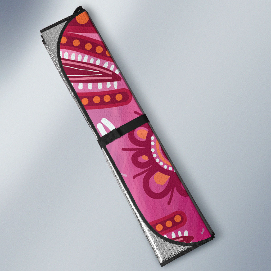 Boo for a Cure Pink Ghost Auto Sun Shade Aboriginal Halloween Wear Pink