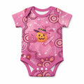 Boo for a Cure Pink Ghost Baby Onesie Aboriginal Halloween Wear Pink