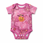 Boo for a Cure Pink Ghost Baby Onesie Aboriginal Halloween Wear Pink