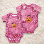 Boo for a Cure Pink Ghost Baby Onesie Aboriginal Halloween Wear Pink