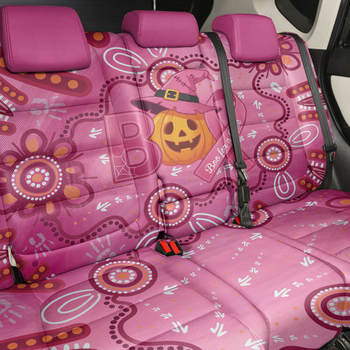 Boo for a Cure Pink Ghost Back Car Seat Cover Aboriginal Halloween Wear Pink