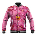 Boo for a Cure Pink Ghost Baseball Jacket Aboriginal Halloween Wear Pink