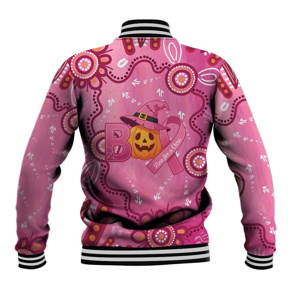 Boo for a Cure Pink Ghost Baseball Jacket Aboriginal Halloween Wear Pink