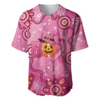 Boo for a Cure Pink Ghost Baseball Jersey Aboriginal Halloween Wear Pink