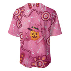 Boo for a Cure Pink Ghost Baseball Jersey Aboriginal Halloween Wear Pink